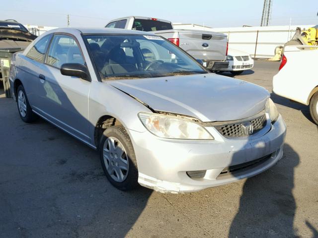 1HGEM22195L070048 - 2005 HONDA CIVIC DX V SILVER photo 1