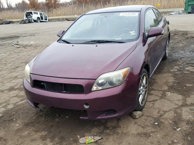 JTKDE167560065750 - 2006 TOYOTA SCION TC MAROON photo 2