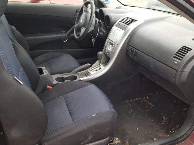 JTKDE167560065750 - 2006 TOYOTA SCION TC MAROON photo 5