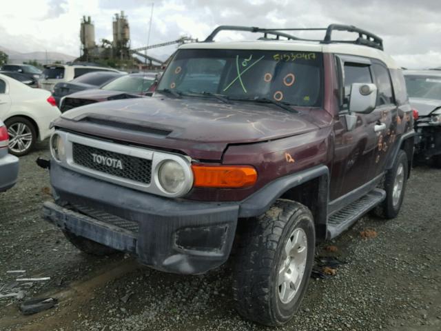 JTEBU11F670004405 - 2007 TOYOTA FJ CRUISER MAROON photo 2