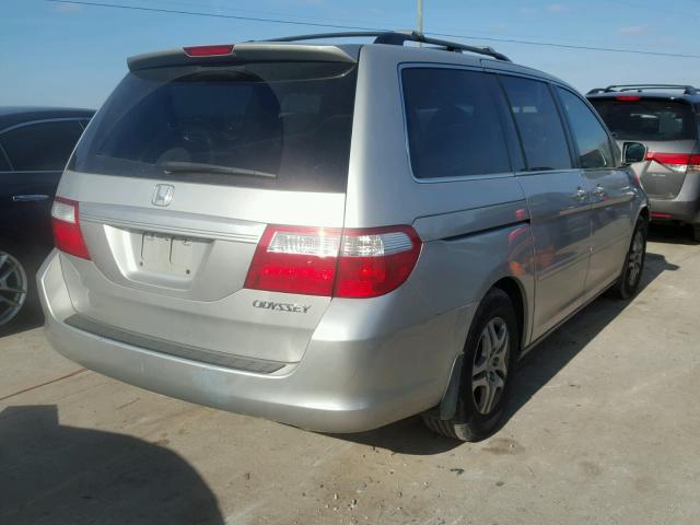 5FNRL387X5B123847 - 2005 HONDA ODYSSEY EX SILVER photo 4