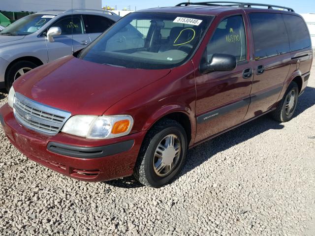 1GNDX03E03D299403 - 2003 CHEVROLET VENTURE RED photo 2