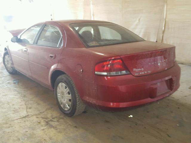 1C3EL46X72N116542 - 2002 CHRYSLER SEBRING LX RED photo 3