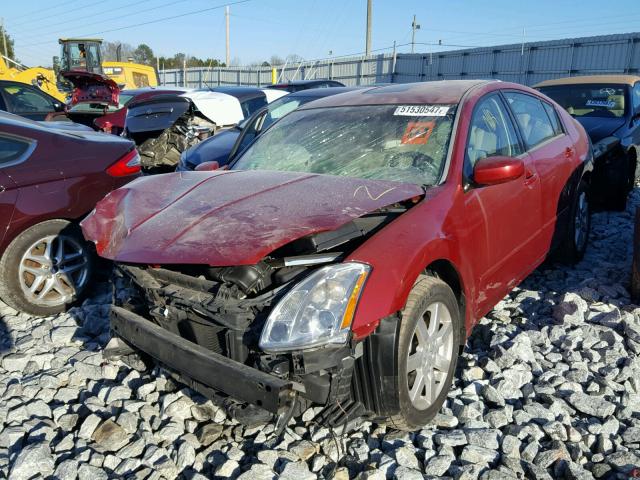 1N4BA41E14C898383 - 2004 NISSAN MAXIMA SE RED photo 2