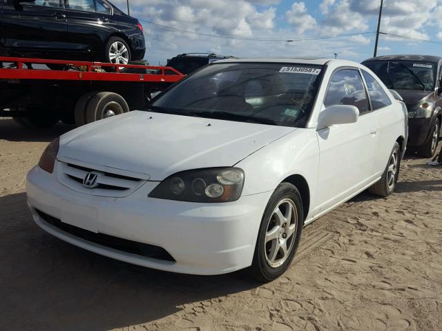 1HGEM22972L073841 - 2002 HONDA CIVIC EX WHITE photo 2