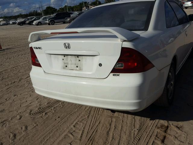 1HGEM22972L073841 - 2002 HONDA CIVIC EX WHITE photo 9