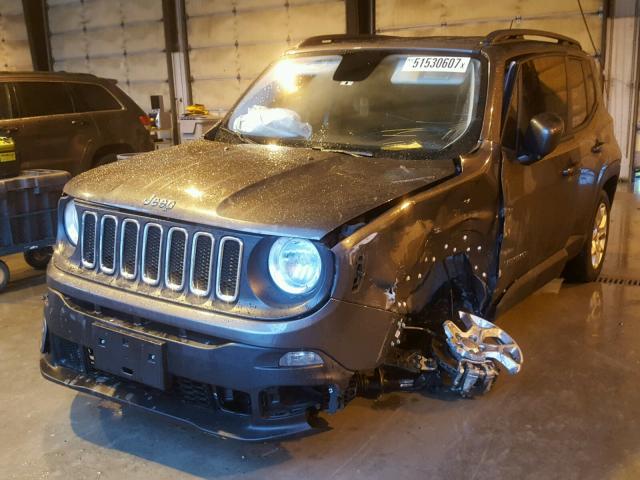 ZACCJBBT1GPD40677 - 2016 JEEP RENEGADE L GRAY photo 2