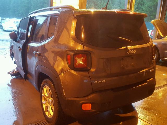 ZACCJBBT1GPD40677 - 2016 JEEP RENEGADE L GRAY photo 3