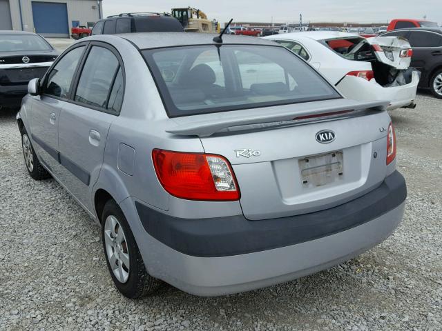 KNADE123176268172 - 2007 KIA RIO BASE SILVER photo 3