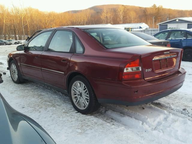 YV1TS91D221278239 - 2002 VOLVO S80 T6 TUR RED photo 3