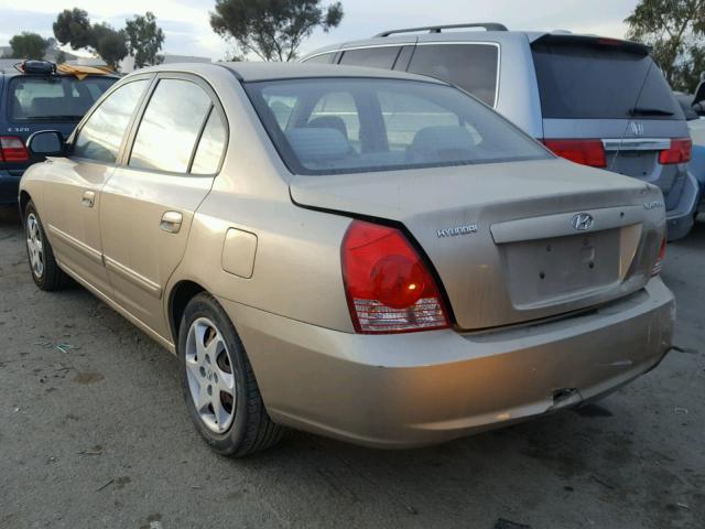 KMHDN46D25U195793 - 2005 HYUNDAI ELANTRA GL GOLD photo 3