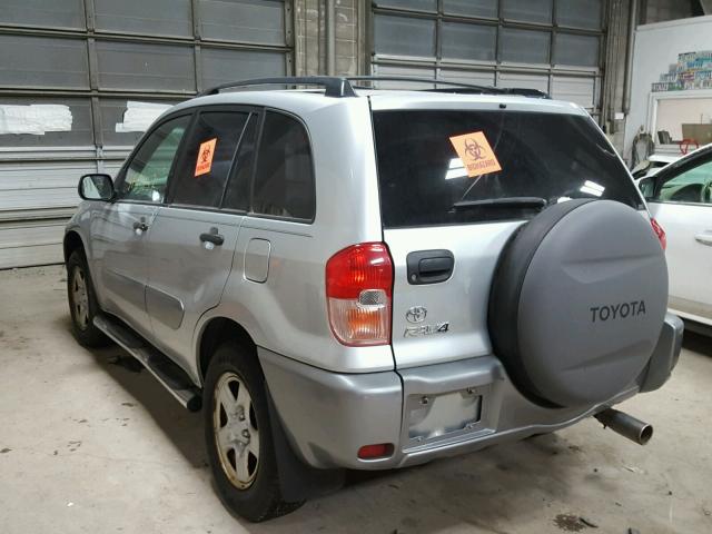 JTEHH20V436082685 - 2003 TOYOTA RAV4 SILVER photo 3