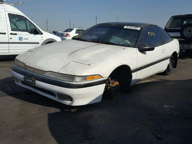 4A3CS44R6LE052812 - 1990 MITSUBISHI ECLIPSE GS WHITE photo 2