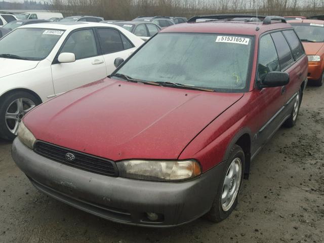 4S3BK6358S6336721 - 1995 SUBARU LEGACY L/O RED photo 2