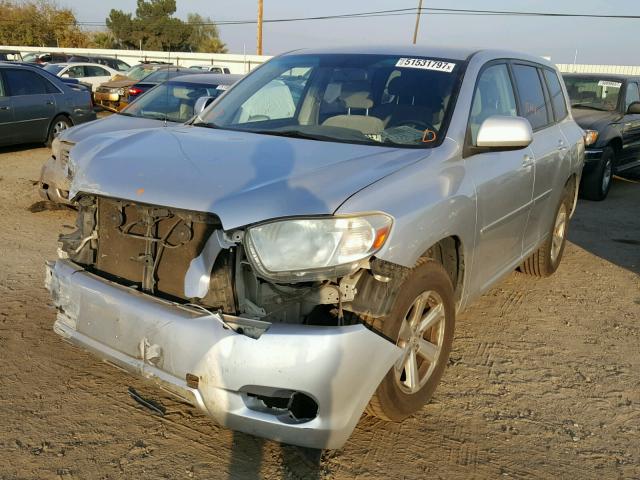 JTEES41A382028255 - 2008 TOYOTA HIGHLANDER SILVER photo 2