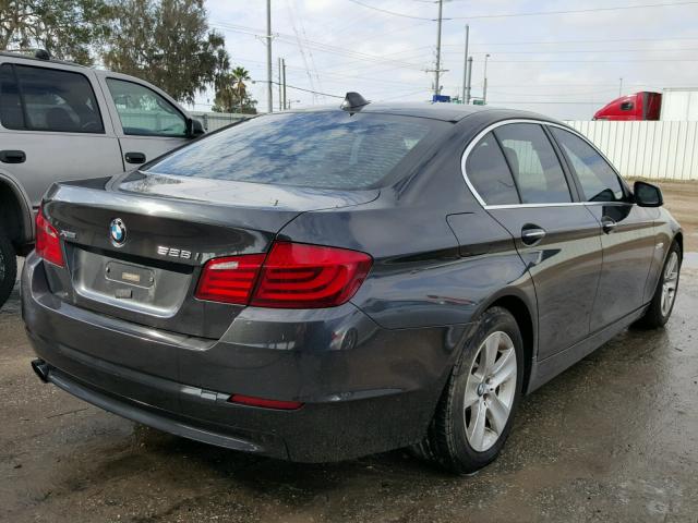 WBAXH5C56DDW12405 - 2013 BMW 528 XI GRAY photo 4