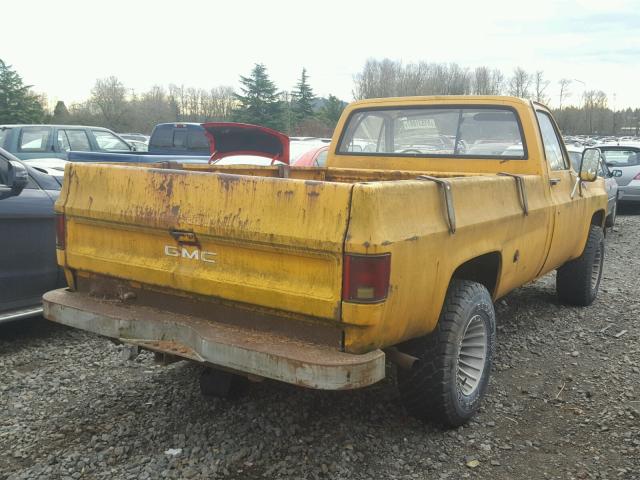 TKU246Z505351 - 1976 GMC PICKUP YELLOW photo 4