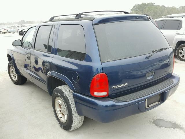 1B4HS28Y9XF653367 - 1999 DODGE DURANGO BLUE photo 3