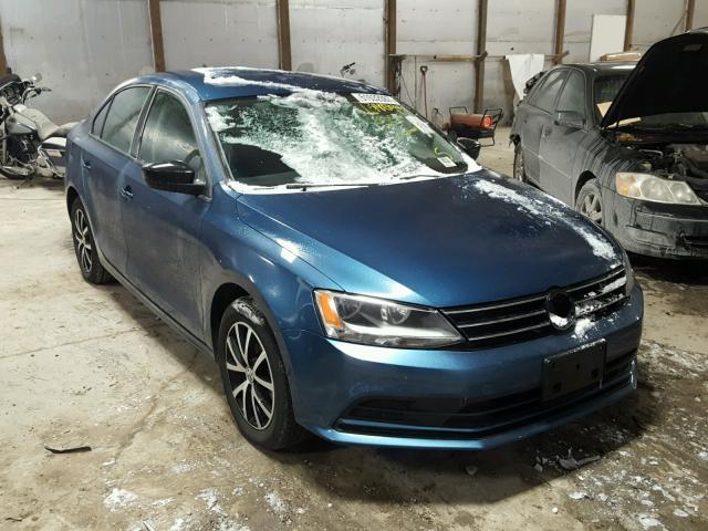 3VWD67AJ9GM312984 - 2016 VOLKSWAGEN JETTA SE BLUE photo 1