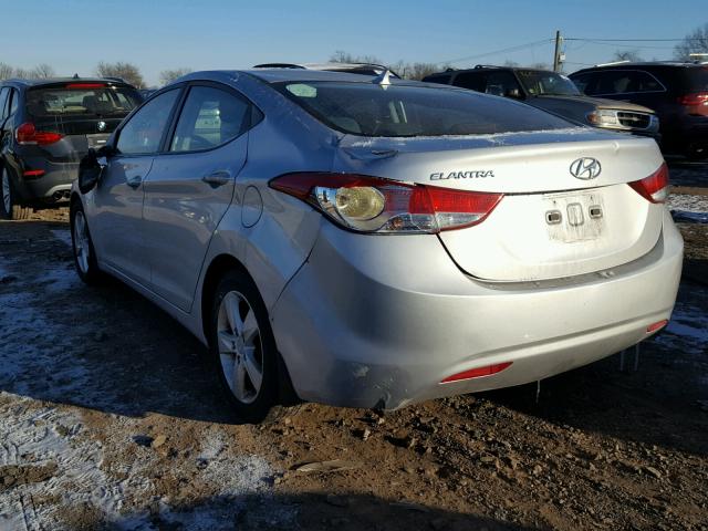 KMHDH4AE5CU378741 - 2012 HYUNDAI ELANTRA GL SILVER photo 3