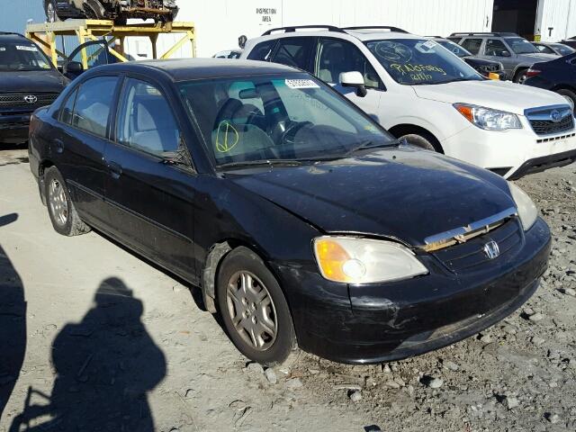 1HGES16591L009421 - 2001 HONDA CIVIC LX BLACK photo 1