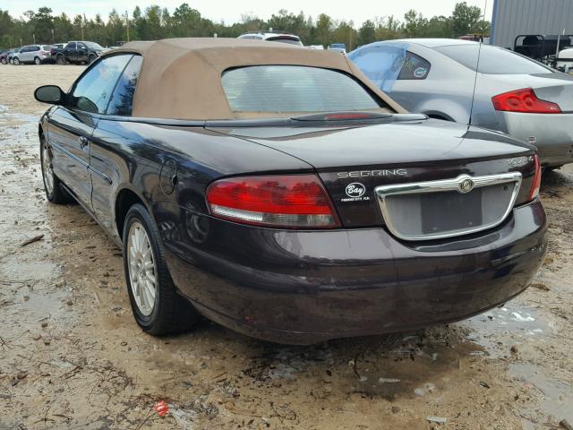 1C3EL55R04N414331 - 2004 CHRYSLER SEBRING LX BURGUNDY photo 3