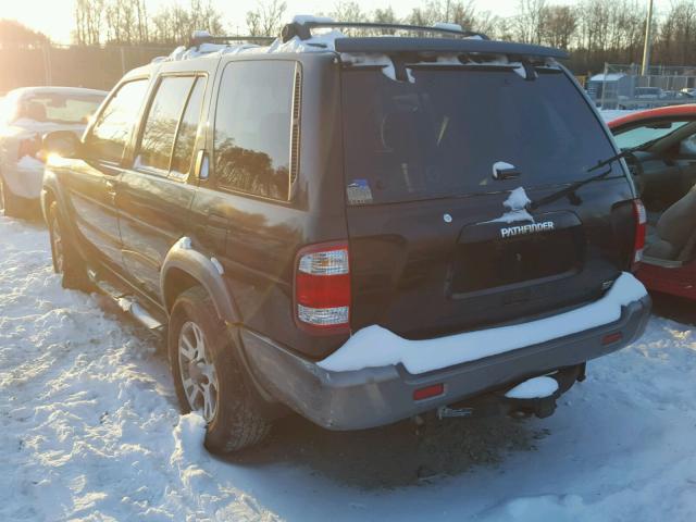 JN8DR07Y01W524464 - 2001 NISSAN PATHFINDER BLACK photo 3