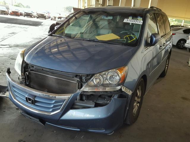 5FNRL38759B004366 - 2009 HONDA ODYSSEY EX BLUE photo 2