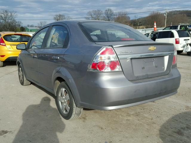 KL1TD5DEXAB117487 - 2010 CHEVROLET AVEO LS GRAY photo 3