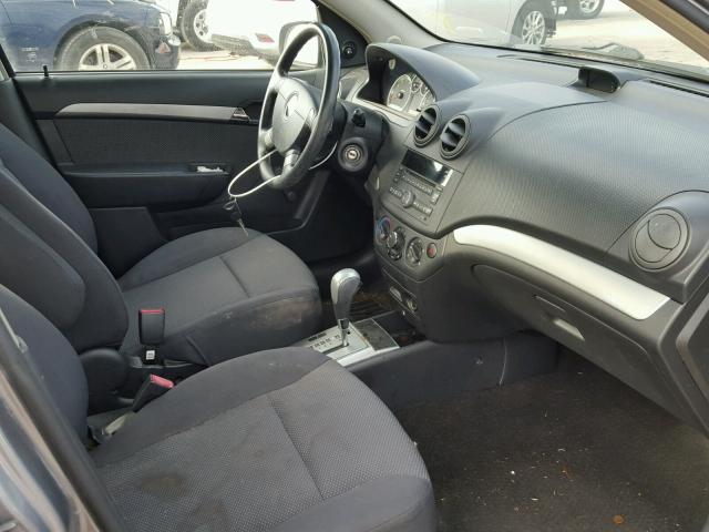 KL1TD5DEXAB117487 - 2010 CHEVROLET AVEO LS GRAY photo 5