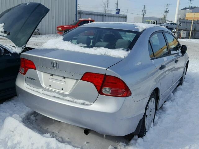 2HGFA16326H020609 - 2006 HONDA CIVIC DX V SILVER photo 4