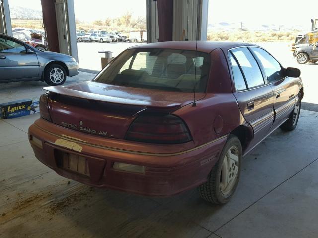 1G2NE5433PM595295 - 1993 PONTIAC GRAND AM S Qırmızı foto 4