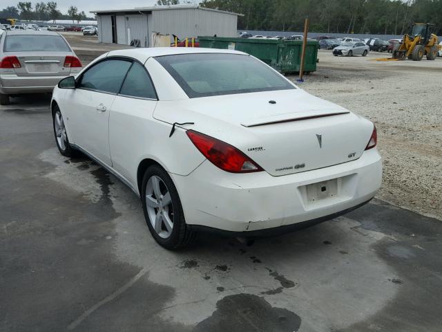 1G2ZH35N074176740 - 2007 PONTIAC G6 GT WHITE photo 3