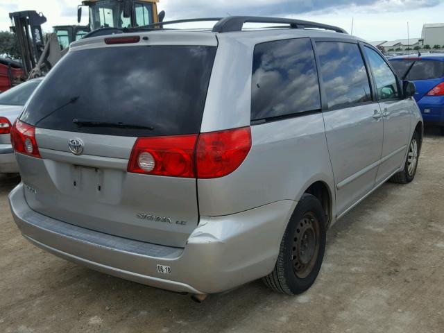 5TDZA23C86S425994 - 2006 TOYOTA SIENNA CE SILVER photo 4