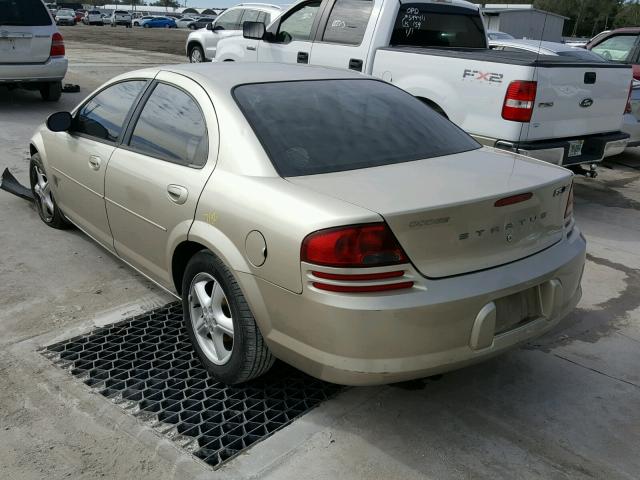 1B3EL46X55N671491 - 2005 DODGE STRATUS SX GOLD photo 3