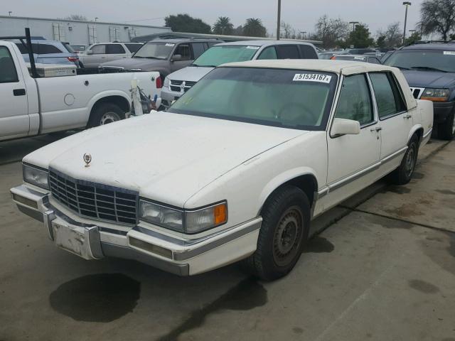 1G6CD53B5P4217142 - 1993 CADILLAC DEVILLE WHITE photo 2