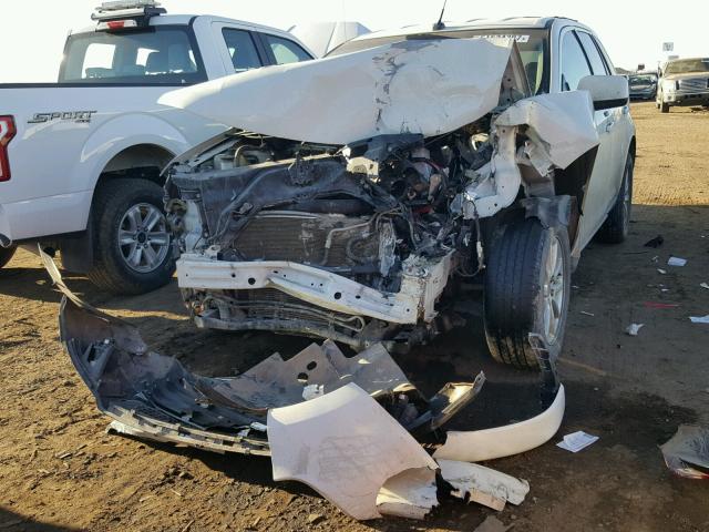 2FMDK4JC0ABB04558 - 2010 FORD EDGE SEL WHITE photo 2