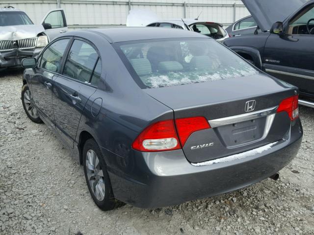 19XFA1F80AE009123 - 2010 HONDA CIVIC EX ნაცრისფერი ფოტო 3