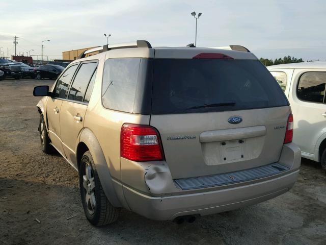 1FMDK03187GA32515 - 2007 FORD FREESTYLE GOLD photo 3