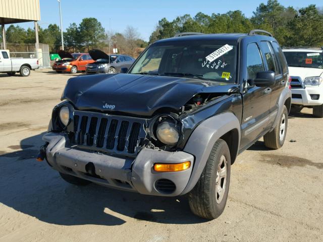 1J4GK48K04W182091 - 2004 JEEP LIBERTY SP BLACK photo 2