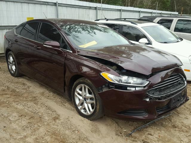 3FA6P0HR7DR312594 - 2013 FORD FUSION SE BURGUNDY photo 1