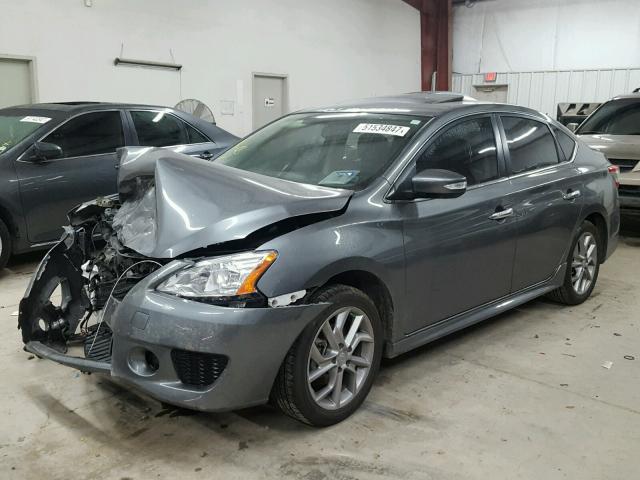 3N1AB7AP3FY345396 - 2015 NISSAN SENTRA S CHARCOAL photo 2