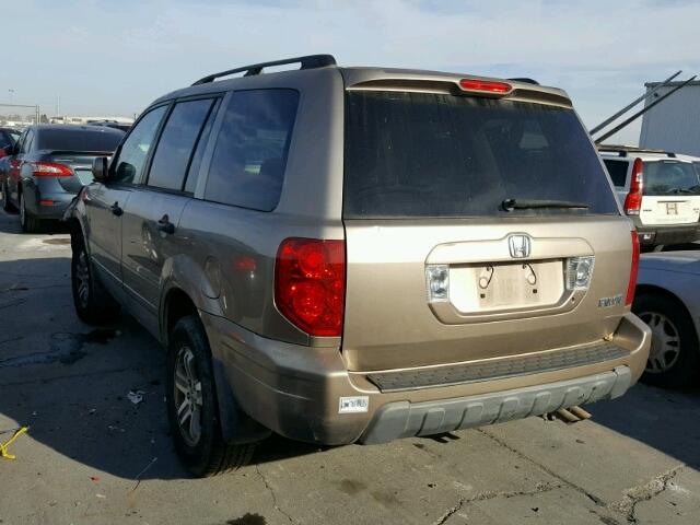 2HKYF18513H569454 - 2003 HONDA PILOT EXL TAN photo 3