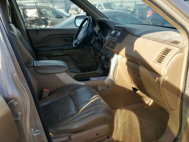 2HKYF18513H569454 - 2003 HONDA PILOT EXL TAN photo 5