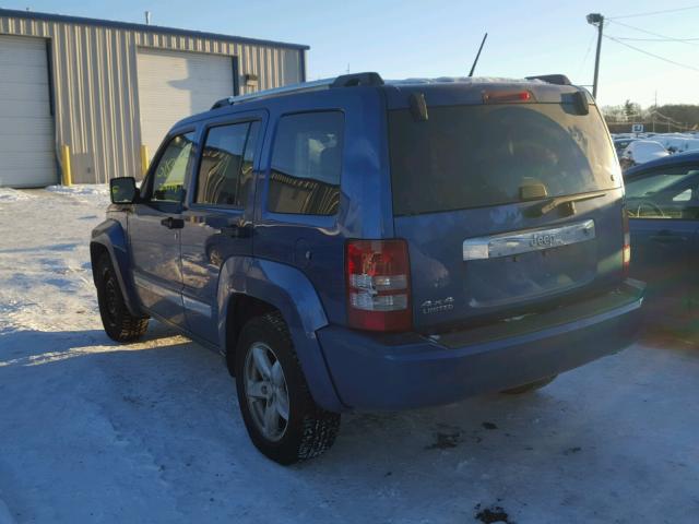 1J8GN58KX9W524634 - 2009 JEEP LIBERTY LI BLUE photo 3