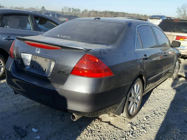 1HGCM66557A100012 - 2007 HONDA ACCORD EX GRAY photo 4