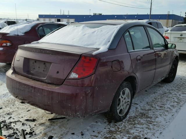 1G8AJ52F33Z136780 - 2003 SATURN ION LEVEL BURGUNDY photo 4