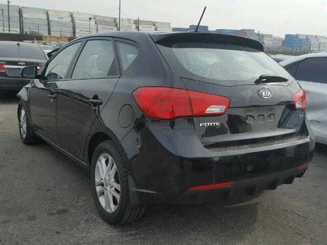 KNAFU5A26C5568804 - 2012 KIA FORTE EX BLACK photo 3