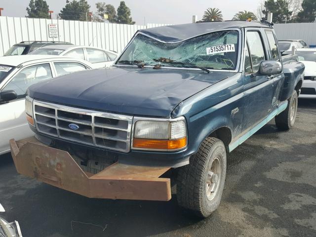 1FTEX14H1RKB23735 - 1994 FORD F150 BLUE photo 2