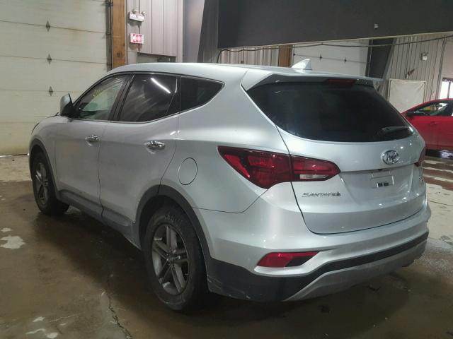 5XYZTDLB0HG453169 - 2017 HYUNDAI SANTA FE S SILVER photo 3